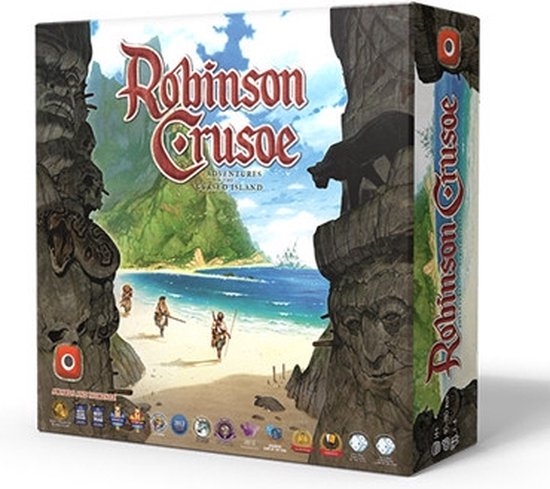 Boek: Robinson Crusoe Adventures on the Cursed Island - Bordspel, geschreven door Portal Games