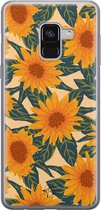 Samsung Galaxy A8 2018 siliconen hoesje - Zonnebloemen - Soft Case Telefoonhoesje - Geel - Bloemen