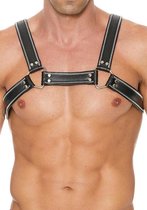 Z Series Chest Bulldog Harness - Leather - Black/Black-