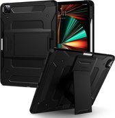 Spigen Tablet Hoes Geschikt voor iPad Pro 12.9 (2022) / iPad Pro 12.9 (2021) - Spigen Tough Armor Pro Backcover - Zwart