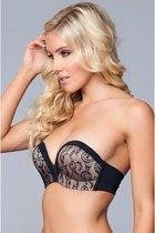 Miracle Push-Up Strapless BH - Zwart