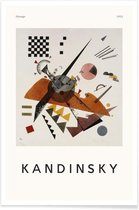 JUNIQE - Poster Kandinsky - Orange -20x30 /Ivoor & Zwart