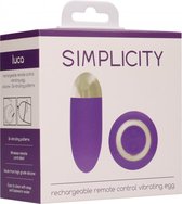 Luca - Rechargeable Remote Control Vibrating Egg - Purple