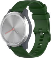 Siliconen Smartwatch bandje - Geschikt voor  Garmin Venu 2s siliconen bandje - 40mm - legergroen - Strap-it Horlogeband / Polsband / Armband