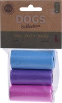 Dogs Collection Poepzakjes 2ass Blauw/paars/roze 3 Stuks
