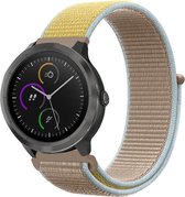 Nylon Smartwatch bandje - Geschikt voor  Garmin Vivomove HR nylon band - camel - Strap-it Horlogeband / Polsband / Armband