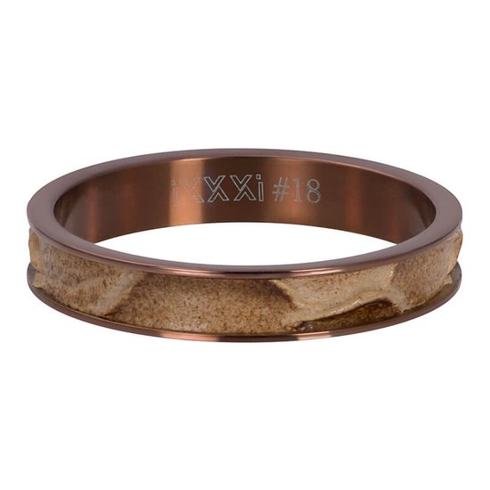 iXXXi Jewelry Vulring 4 mm Crocodile Bruin  - maat 17