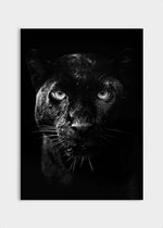 Poster Dark Panther - Dibond - Meerdere Afmetingen & Prijzen | Wanddecoratie - Interieur - Art - Wonen - Schilderij - Kunst