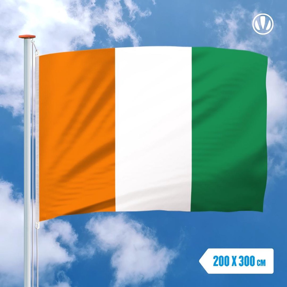 Achat drapeau Côte d'Ivoire à installer sur mât - DOUBLET