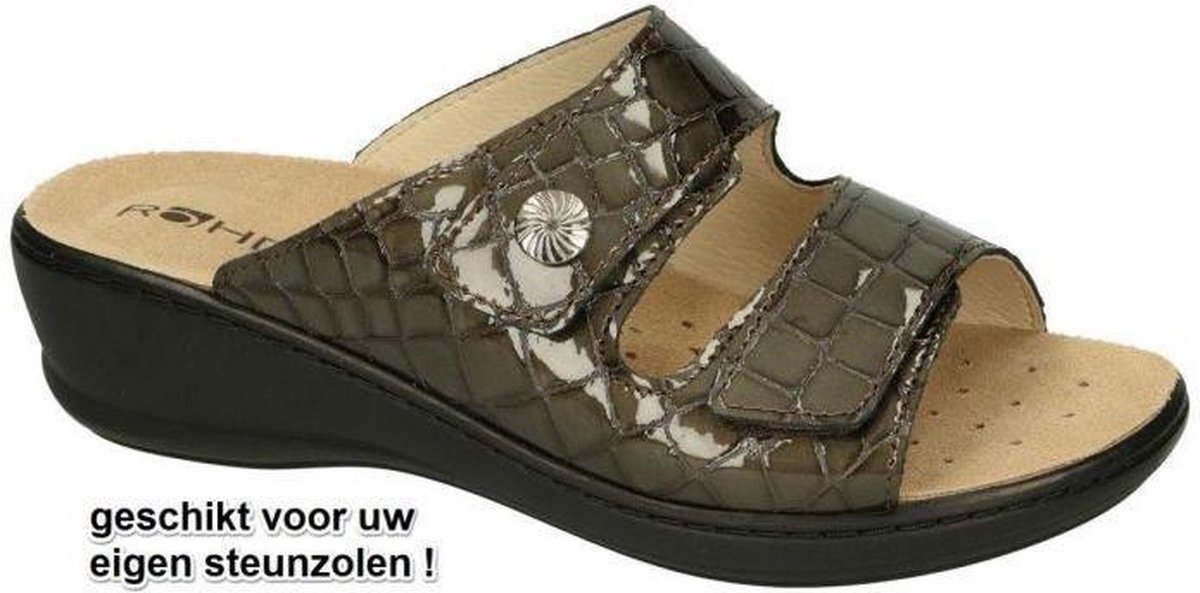 Rohde -Dames - brons - slippers & muiltjes - maat 36 | bol.com