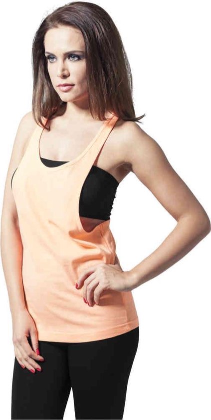 Urban Classics - Loose Neon Mouwloze top - XL - Oranje