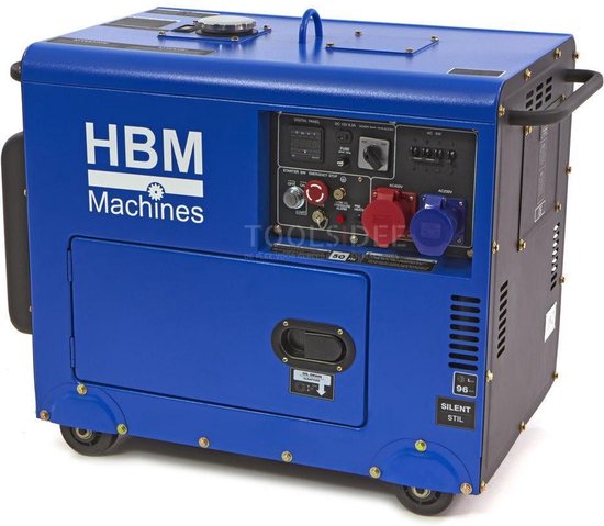 HBM 7900 Watt Standby Silent Dieselkrachtstroom Generator / Aggregaat - HBM machines