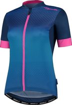Rogelli Lux + Korte Mouw dames wielershirt blauw dessin