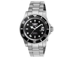 Invicta Pro Diver 26970 Heren Horloge - Waterdicht - Analoog - Quartz Uurwerk - Roestvrij Staal met zwarte Wijzerplaat - 40mm