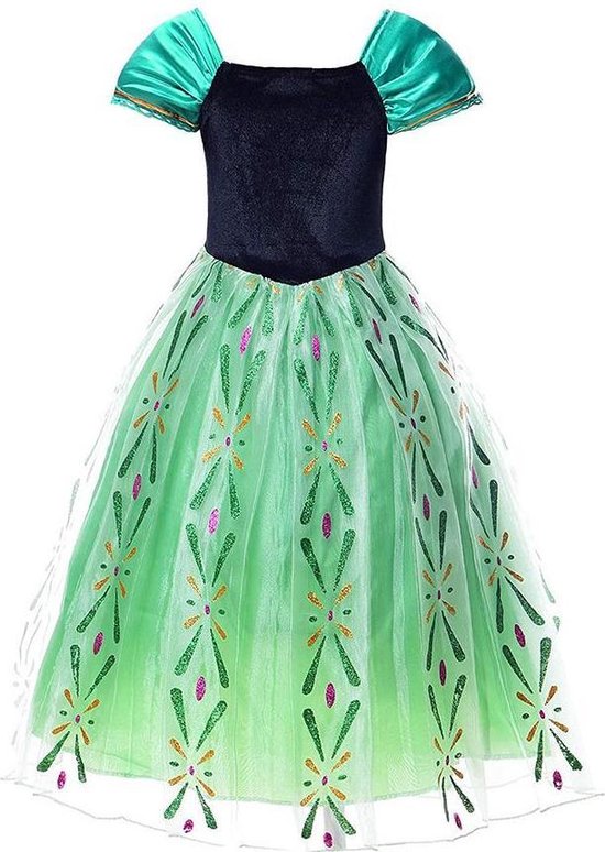 Princesse - Robe Anna - Frozen - Robe de princesse - Déguisements - Vert |  bol.com