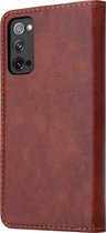ShieldCase hoesje geschikt voor Samsung Galaxy S20 FE wallet case - bruin