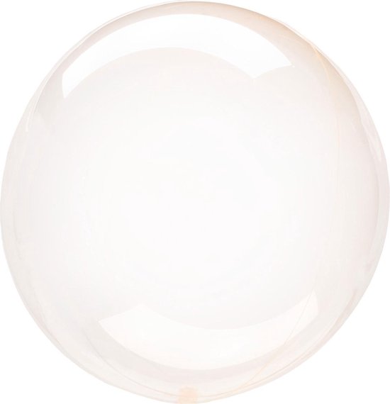 Anagram Folieballon Clearz Crystal Clear 46 Cm Transparant Oranje