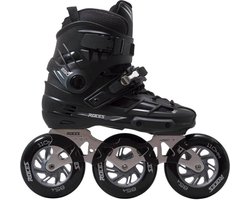 Roces Ego TIF 3x110 Skeelers Volwassenen – 3 Wielen 110mm – Speed Skates / Inline Skates – Zwart Zilver – Maat 44