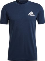 adidas - Motion Tee - Sportshirt met Mesh Achterkant - XL - Blauw