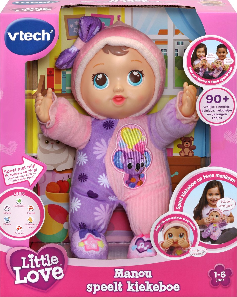 VTech Little Love Manou speelt Kiekeboe - Educatief Babyspeelgoed - 1 tot 6  Jaar | bol.com