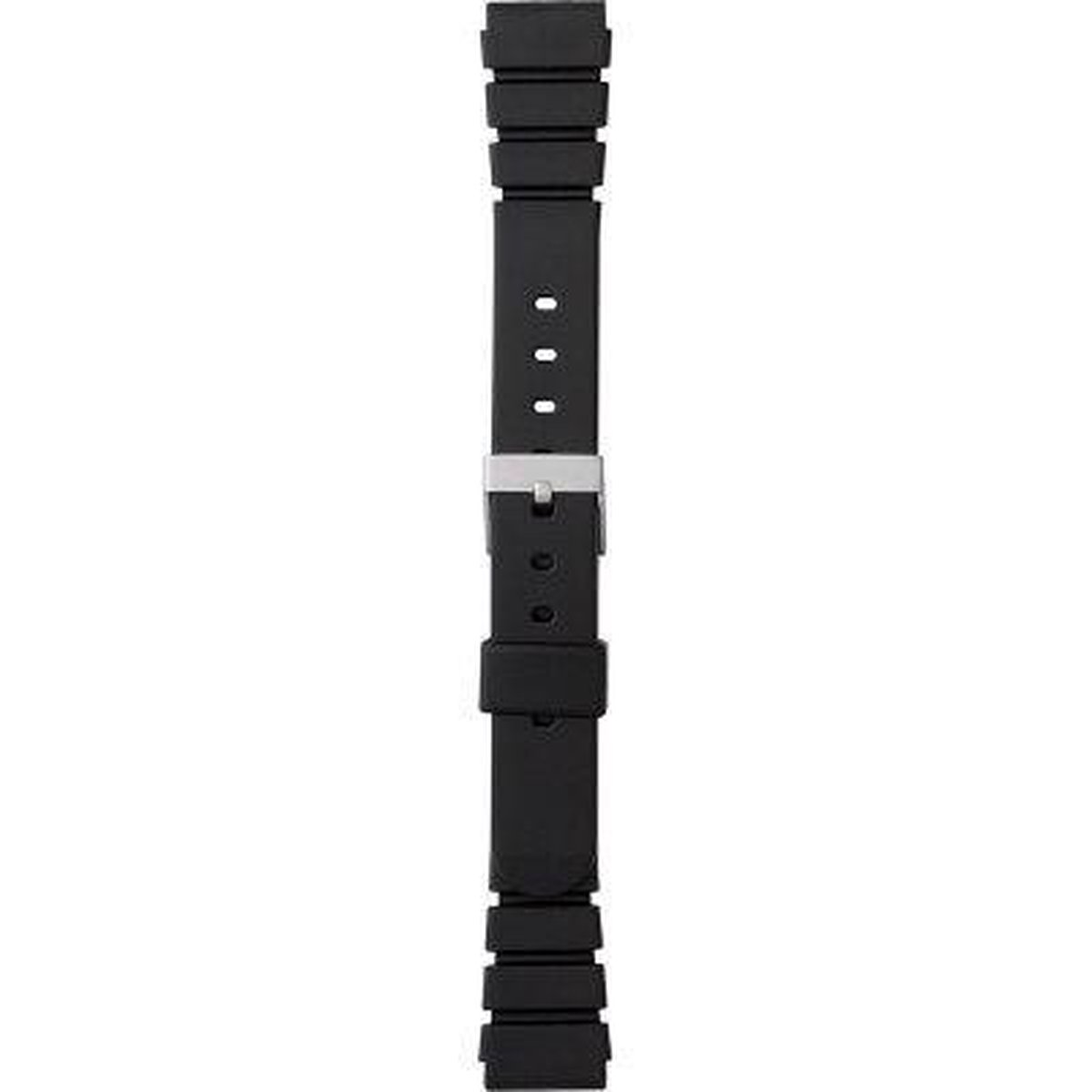 Morellato Horlogebandje - Morellato horlogeband Tipo Seiko - Silicone - Zwart - bandbreedte 22.50 mm