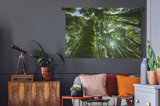 Tapisserie Jungle - Jungle tropicale en Asie Tapisserie coton 150x100 cm - Tapisserie avec photo