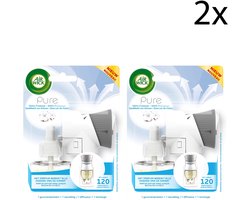 Air Wick Elektrische Geurverspreider Luchtverfrisser - Pure Zachtheid van Katoen - Starterkit 19ml x2