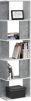 Boekenkast schap Aneby 159x45x23,5 cm wit en eikenkleurig