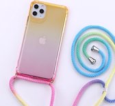 ShieldCase Sunset telefoonhoesje geschikt voor Apple iPhone Xr hoesje met koord - telefoonkoord - regenboog - meerkleurig