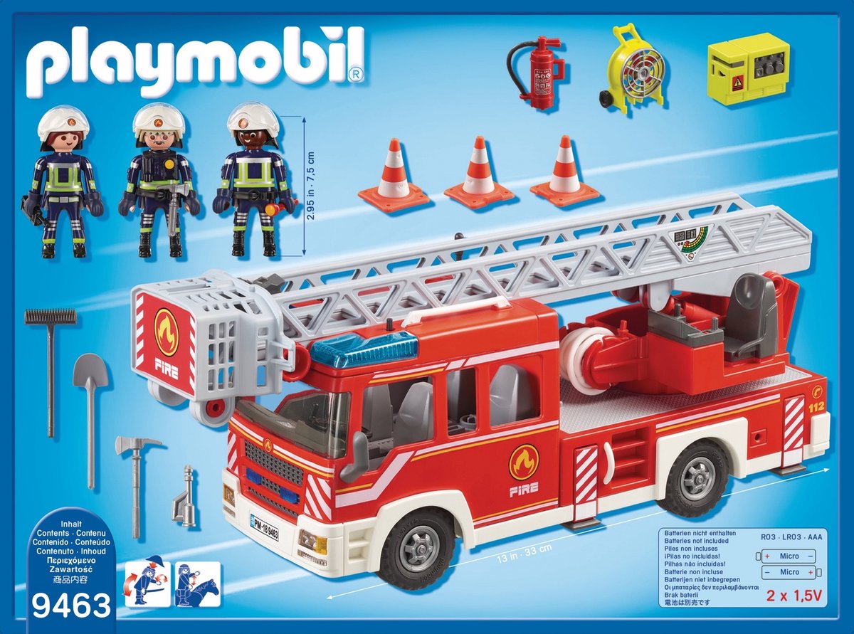 Playmobil - City Action 70935 Camion de Pompiers avec Échelle