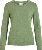 Vila Dames 14054177 VIRIL O-NECK LS KNIT TOP  Loden frost Trui - Maat L