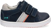 BunniesJR Pepijn Pit Jongens Sneakers - Blauw - Nubuck - Klittenband
