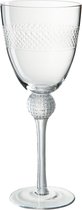 J-Line Wijnglas Ets Glas Transparant 9X24cm