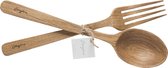 Costa Nova wood - bestek - vork en mes set -  - H 1,25 cm