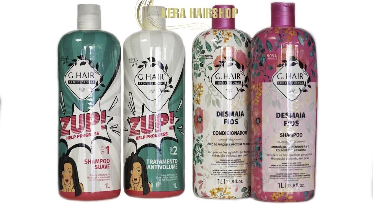 G-Hair Zup Keratine Set Met Desmaia Fios Shampoo & Conditioner 1000 ML