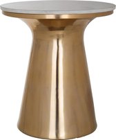 Bijzettafel rond marmer/goud metaal (r-000SP36929)