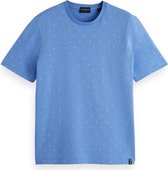 Scotch & Soda T-shirt Print Blauw - Maat S