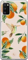 Samsung Galaxy A41 siliconen hoesje - Tropical fruit - Soft Case Telefoonhoesje - Oranje - Natuur