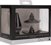 Interchangeable Butt Plug Set - Pointed Large - Black - Butt Plugs & Anal Dildos - Kits