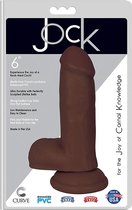 6 Inch Dong with Balls - Brown - Realistic Dildos