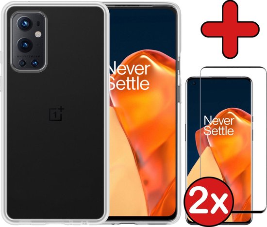 Hoesje Geschikt voor OnePlus 9 Pro Hoesje Siliconen Case Hoes Met 2x Screenprotector - Hoes Geschikt voor OnePlus 9 Pro Hoes Cover Case - Transparant