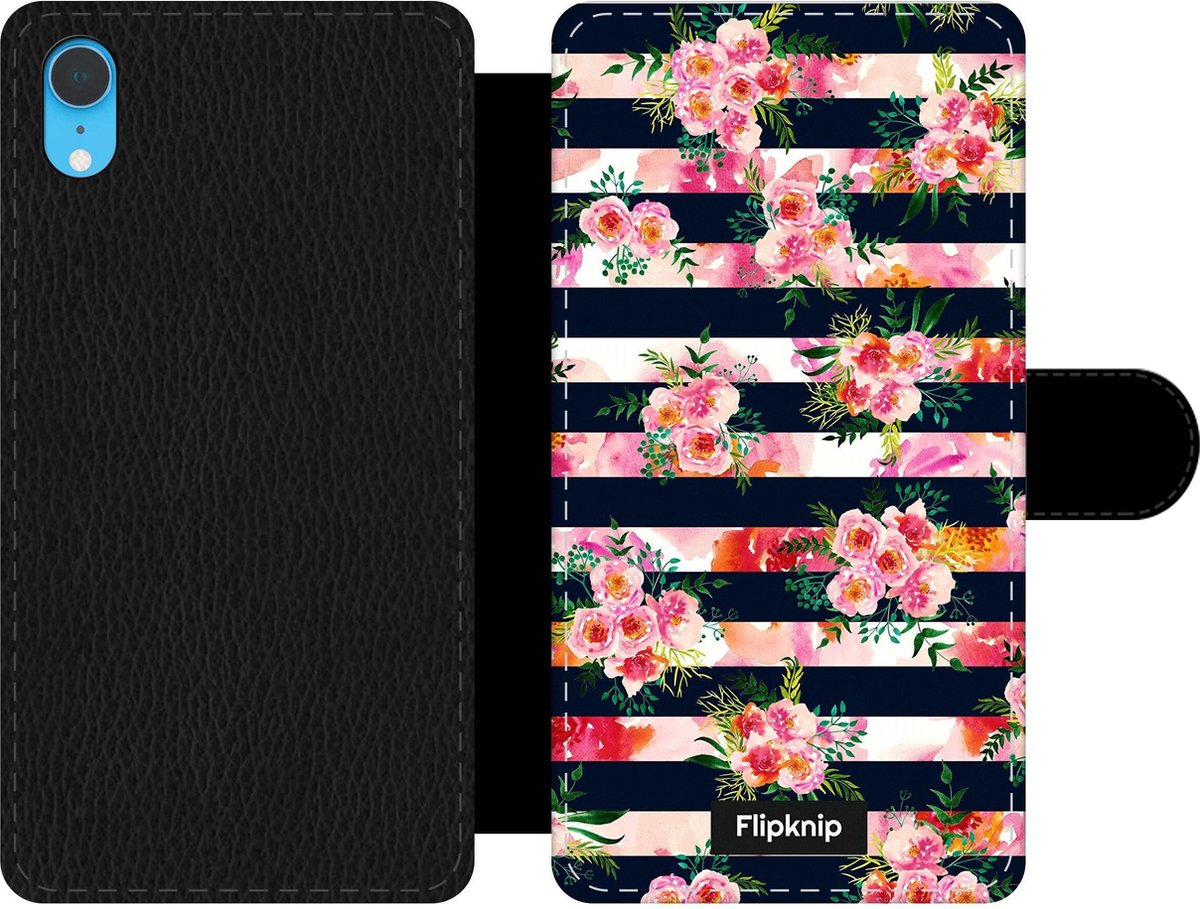 Wallet case - geschikt voor iPhone Xr - Floral N°8