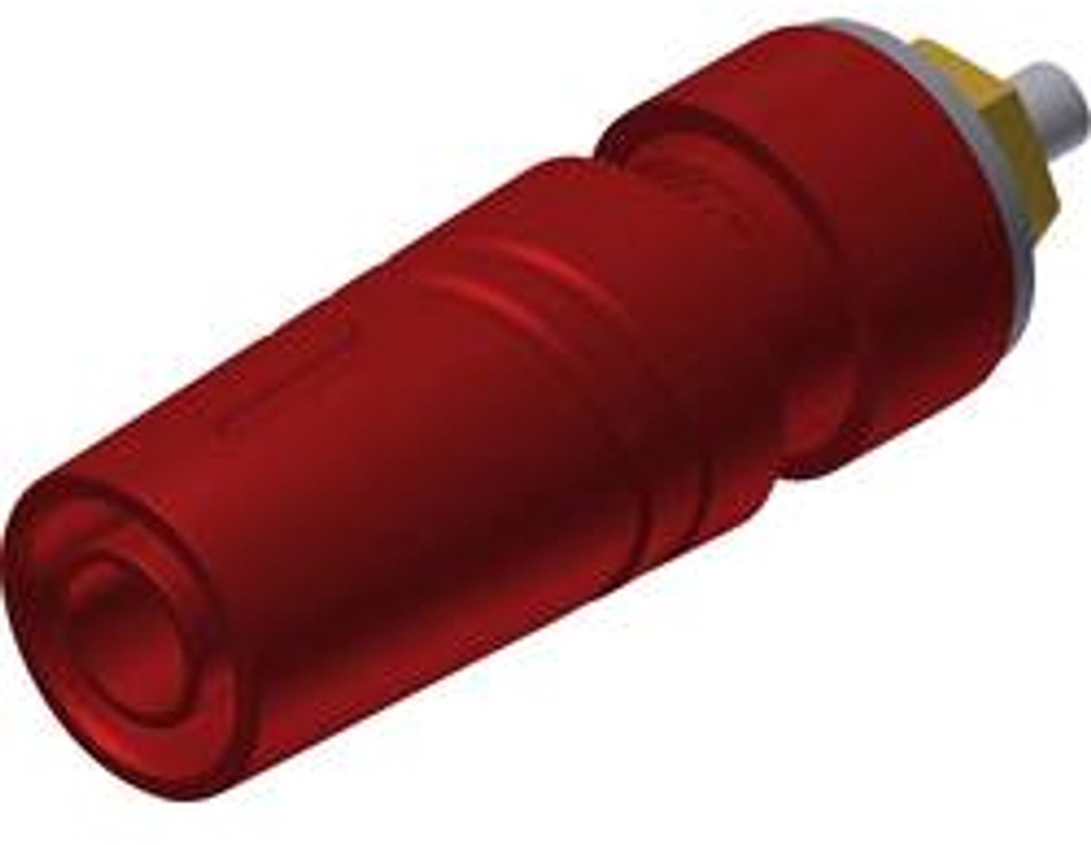 SKS Hirschmann SAB 2640 LK Au Veiligheids-labconnector, female Bus, inbouw verticaal Stift-Ø: 4 mm Rood 1 stuk(s)