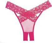 Adore Desire Panty ( Crotchless ) - Hot Pink - O/S - Lingerie For Her - Pantie