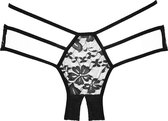 Sweet Heavens Panty ( Crotchless ) - Black - O/S - Lingerie For Her - Pantie