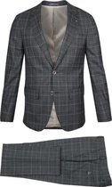 Suitable Prestige Kostuum Ruiten Grijs - maat 54