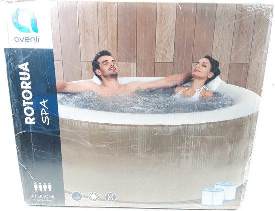 Spa Pool Opblaasjacuzzi voor 4 personen- Bubbelbad - Wellness