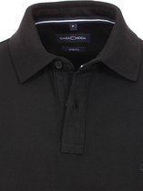 Casa Moda Polo Shirt Comfort Fit Effen Stretch Zwart - L