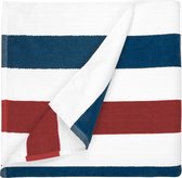 The One Towelling Strandlaken Stripe - Badlaken - Handdoek - 90x190 cm - 100% zacht katoen - Navy/Rood