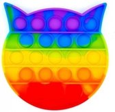 Dielay - Pop It - Fidget Toy - 12,5 cm - Regenboog Kat